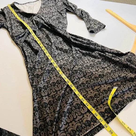 Prana Printed Twisted Front Dress Size Medium - Picture 6 of 7